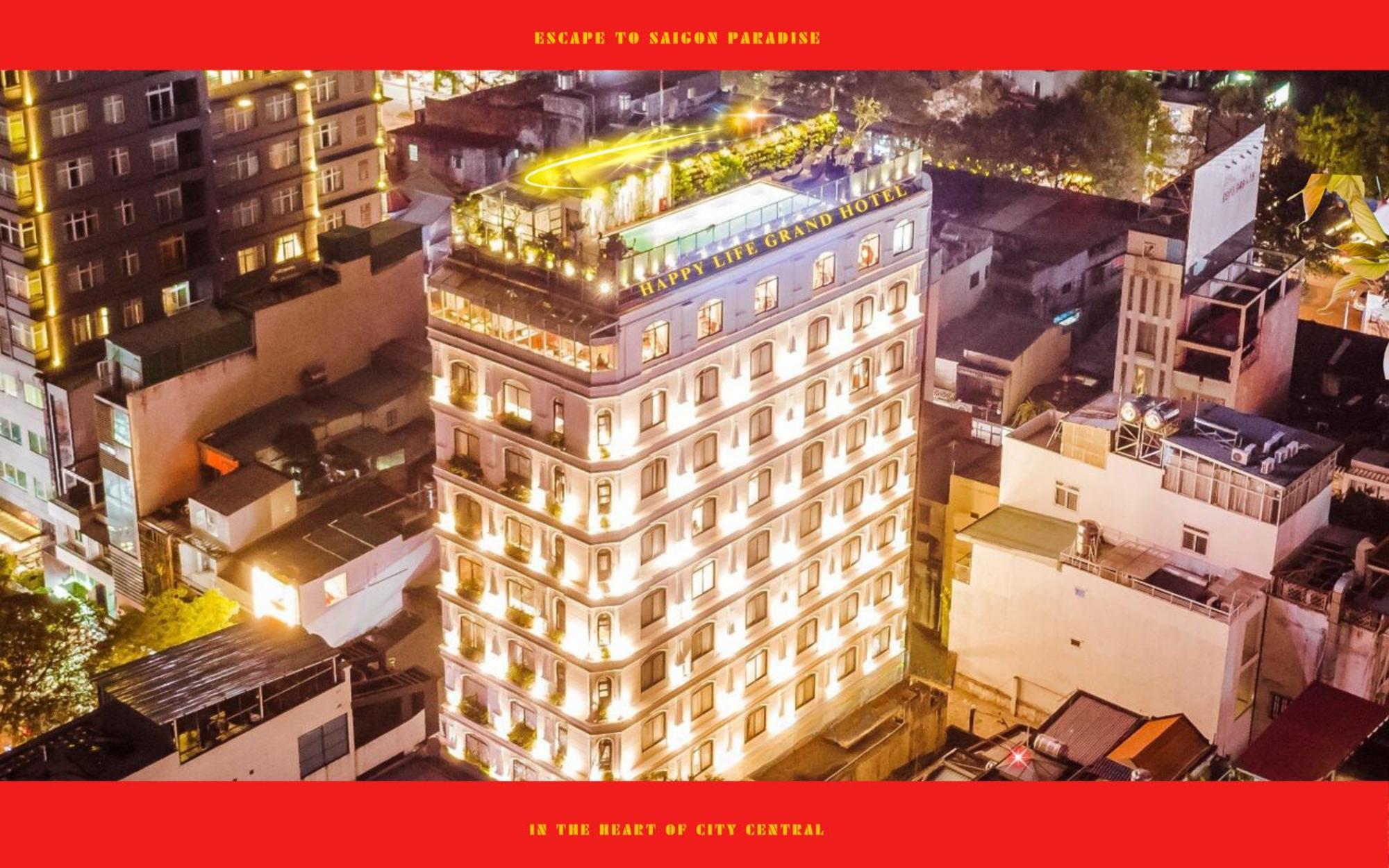 Happy Life Grand Hotel & Rooftop Skybar Хошимін Екстер'єр фото